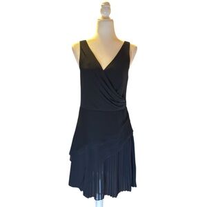 Pleated Vee Dress